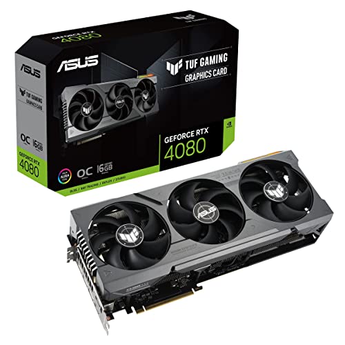 ASUS TUF Gaming GeForce RTX 4080 16GB OC Edition GDDR6X Gaming Grafikkarte (DLSS 3, PCIe 4.0, 16GB GDDR6X, 2x HDMI 2.1a, 3x DisplayPort 1.4a, TUF-RTX4080-O16G-GAMING) von ASUS