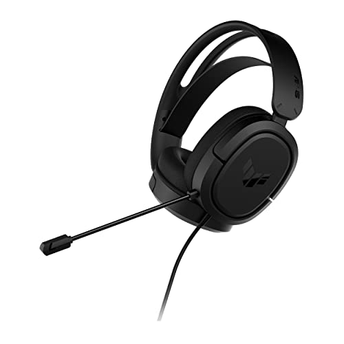 ASUS TUF Gaming H1 kabelgebundenes Headset,Discord zertifiziertes Mikrofon, 7.1 Surround Sound, 40 mm Treiber, 3.5 mm, leicht, für PC, Switch, PS4, PS5, Xbox Series X,S und mobile Geräte – Schwarz von ASUS