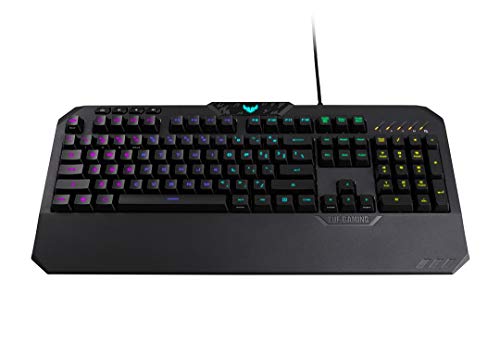 ASUS TUF Gaming K5 Tastatur USB QWERTY Italienisch Schwarz - Tastaturen (Standard, USB, Membran-Schlüsselschalter, QWERTY, RGB-LED, Schwarz) von ASUS