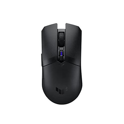 ASUS TUF Gaming M4 Wireless optische Gaming-Maus (kabellos, beidhändig, 12.000 DPI-Sensor, DPI-Taste, Aura Sync, sechs programmierbare Tasten), schwarz von ASUS