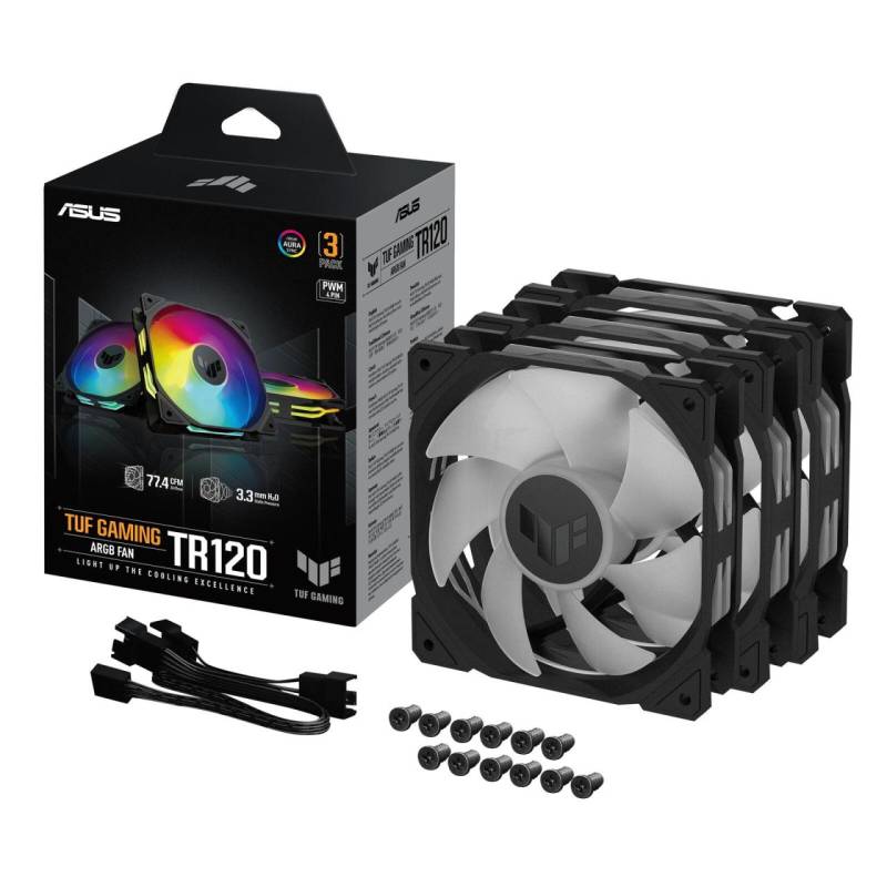 ASUS TUF Gaming TR120 ARGB Standard Blade schwarz 3IN1 Gehäuselüfter von ASUS
