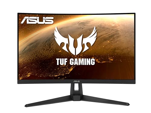 ASUS TUF Gaming VG27WQ1B - 27 Zoll WQHD Curved Monitor - 165 Hz, 1ms MPRT, FreeSync Premium, AdaptiveSync, ELMB Sync, HDR10 - VA Panel, 16:9, 2560x1440, DisplayPort, HDMI, Speaker von ASUS