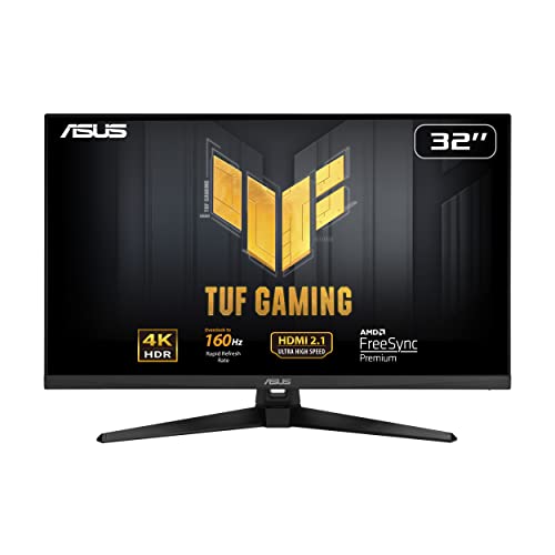 ASUS TUF Gaming VG32UQA1A - 31,5 Zoll 4K UHD Monitor - 160 Hz, 1ms MPRT, FreeSync, GameFast Input, DisplayHDR 400 - VA Panel, 16:9, 3840x2160, DP 1.4 DSC, HDMI 2.1, USB, ergonomisch, Speaker von ASUS