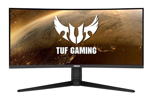 ASUS TUF Gaming VG34VQL1B - 34 Zoll UWQHD Curved Monitor - 165 Hz, 1ms MPRT, FreeSync Premium, DisplayHDR 400 - VA Panel, 21:9, 3440x1440, DisplayPort, HDMI, USB, ergonomisch, Schwarz von ASUS