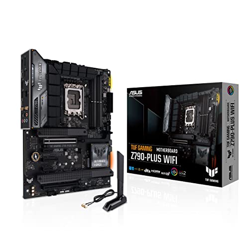 ASUS TUF Gaming Z790-PLUS WiFi Mainboard Intel Z790 LGA 1700 ATX (PCIe 5.0, Four M.2, 16+1 DrMOS, DDR5, 2,5 GB Ethernet, Wi-Fi 6E, USB 3.2 Gen 2x2 Typ C, Thunderbolt USB4), Aura Sync, AEMP II von ASUS