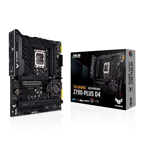 ASUS TUF Gaming Z790-Plus D4 Mainboard Sockel Intel LGA1700 (ATX, PCIe 5.0, DDR4 Speicher, 4x M.2, HDMI, DisplayPort, WiFi 6, Aura Sync) von ASUS