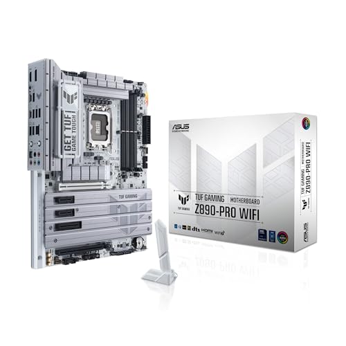 ASUS TUF Gaming Z890-PRO WiFi Mainboard Sockel Intel LGA 1851 (ATX, PCIe 5.0, DDR5, DisplayPort, HDMI, 2X Thunderbolt 4, 4X M.2, WiFi 7, Q-Release, Aura Sync) von ASUS