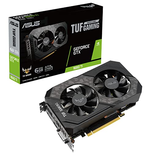 ASUS TUF NVIDIA GeForce GTX 1660 TI 6G Gaming Grafikkarte (PCIe 3.0, 6GB GDDR6 Speicher, HDMI 2.0b, DIsplayPort 1.4, Nvidia Turing, TUF-GTX1660TI-6G-EVO-GAMING) von Asus