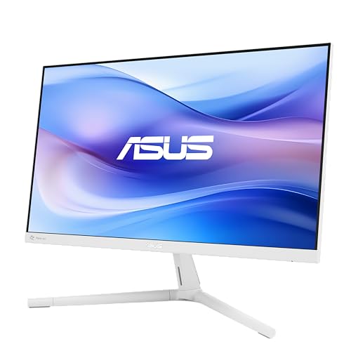 ASUS Eye Care VU249HFI-W - 24 Zoll Full HD Monitor - 100 Hz, 1ms MPRT, GreenProduct, Epeat Gold, Adaptive-Sync - IPS Panel, Vesa 75x75, 16:9, 1920x1080, HDMI, ergonomisch, weiß von ASUS