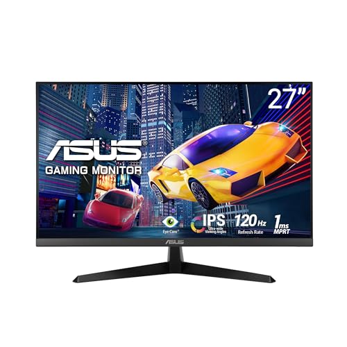 ASUS Eye Care VY279HGR - 27 Zoll Full HD Monitor - 120 Hz, 1ms MPRT, AdaptiveSync, GameFast Input - IPS Panel, Vesa 100x100, 16:9, 1920x1080, HDMI, D-Sub von ASUS