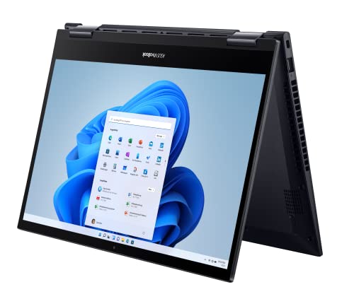 ASUS VivoBook Flip 14 TM420IA-EC107T Laptop 35.5 cm (14 Zoll, Full HD, 1920x1080,Touch) Convertible- Notebook (AMD R7-4700U, 8GB RAM, 512GB SSD, AMD Radeon graphics, Win10H) Bespoke Black von ASUS