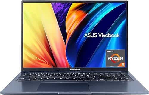 ASUS Vivobook 16X Laptop | 16" Full HD+ entspiegeltes IPS Display | AMD Ryzen 5 5600H | 16 GB RAM | 512 GB SSD | AMD Radeon | Windows 11 | QWERTZ Tastatur | Quiet Blue von ASUS