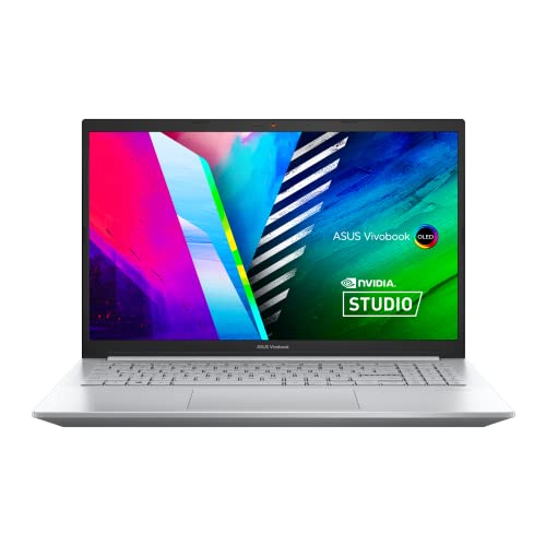 ASUS Vivobook Pro 15 OLED Laptop | 15,6" Full-HD OLED Display | AMD Ryzen-9 5900HX | 16 GB RAM | 512 GB SSD | NVIDIA RTX 3050 | Windows 11 | QWERTZ Tastatur | Cool Silver von ASUS
