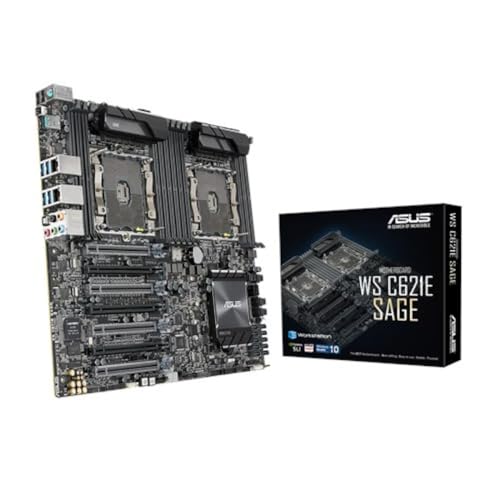 ASUS WS C621E SAGE Workstation Mainboard (EEB, Intel Skylake / Cascade Lake, Dual LGA 3647, 12x DDR4 2933 MHz ECC REG, PCIe 3.0, SATA, U.2, M.2, NVME, SATA, Dual LAN) von ASUS