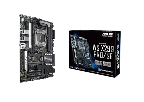 ASUS WS X299 PRO/SE Workstation Mainboard (ATX, Intel X Serie, LGA 2066, 8x DDR4 2933 MHz, PCIe 3.0, SATA, U.2, M.2, NVME, SATA, Dual LAN, BMC) von Asus