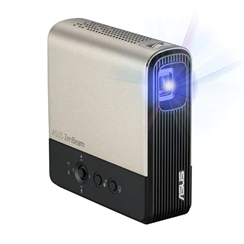 ASUS ZenBeam E2 Mini-LED Projektor (Beamer, Auto-Portrait-Modus, 300 LED-Lumen, WVGA, kabellose Projektion, USB Typ-A. HDMI, 4 Stunden Akkulaufzeit) von ASUS