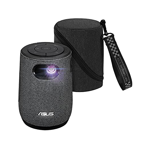 ASUS ZenBeam Latte L1 Portable LED-Projektor (300 Lumen, 720p, Sound by Harman Kardon, 10W-Bluetooth-Lautsprecher, drahtlose Projektion, integrierter Akku, USB Typ-A, HDMI) von ASUS