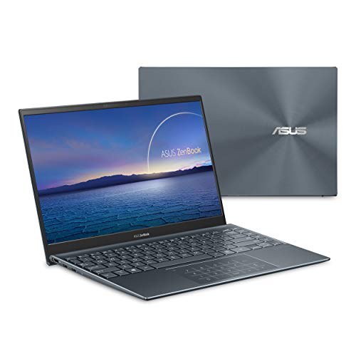 ASUS ZenBook 14 Ultra-Slim Laptop 14 Zoll Full HD NanoEdge Bezel, Intel Core i7-1065G7, 8GB RAM, 512GB PCIe SSD, NumberPad, Thunderbolt 3, Windows 10 Home, Pine Grey, UX425JA-EB. 71 von ASUS