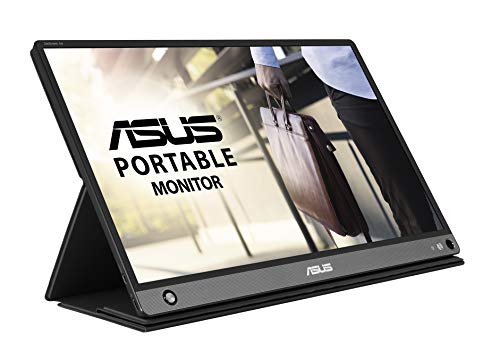 ASUS ZenScreen MB16AHP - 15,6 Zoll tragbarer USB Monitor - Full HD 1920x1080, Typ-C, Micro HDMI, Autorotation, leichtes Design, Smartcase, Akku - IPS Panel, 16:9, entspiegelt von ASUS