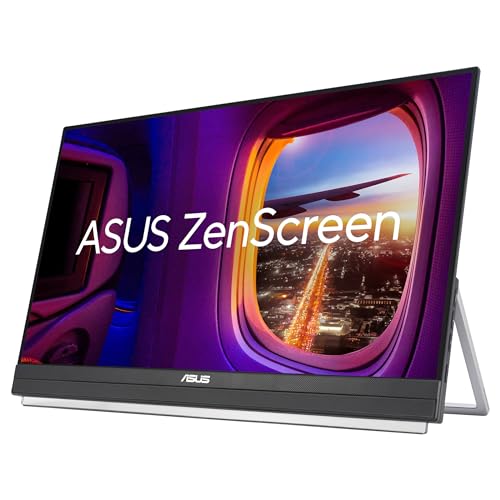 ASUS ZenScreen MB229CF - 22 Zoll tragbarer USB Monitor - Full HD 1920x1080, USB Typ-C 60 Watt, HDMI, Autorotation, Kickstand - 100Hz IPS Panel, 16:9, entspiegelt, 2.1 Speaker von ASUS