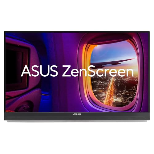 ASUS ZenScreen MB27ACF - 27 Zoll tragbarer USB Monitor - WQHD 2560x1440, USB Typ-C 70 Watt, HDMI, Autorotation, Kickstand, Adaptive-Sync - 100 Hz IPS Panel, 16:9, entspiegelt, Lautsprecher von ASUS