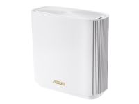 ASUS ZenWiFi AX XT8 (W-1-PK), Wi-Fi 6 (802.11ax), Tri-Band (2,4 GHz / 5 GHz / 5 GHz), Eingebauter Ethernet-Anschluss, Weiß, Tabletop-Router von ASUS