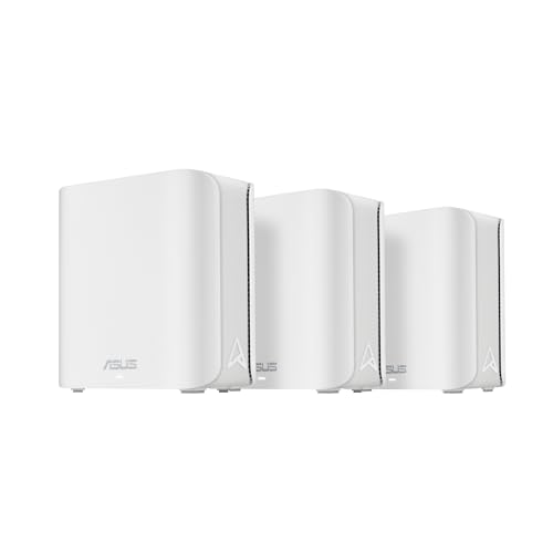 ASUS ZenWiFi BD4 Dualband WiFi 7 AiMesh Extendable Router 3er Set (3.6 Gbps, Abdeckung bis zu 603 m², Dual 2.5G Ports, VPN, Kindersicherung) weiß von ASUS