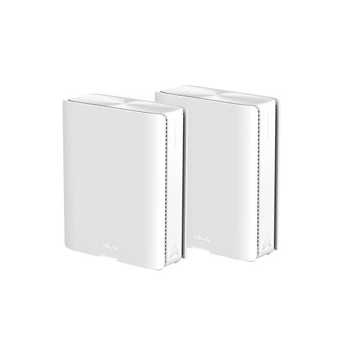 ASUS ZenWiFi BQ16 White 1-Pack BE25000 (802.11be) Quad Band WiFi 7 System (802.11be) in Netz, 320 MHz Bandbreite und 4096-QAM, Zwei 10G Ports, Reserve-WAN, Netzwerksicherheit und AiMesh kompatibel von ASUS