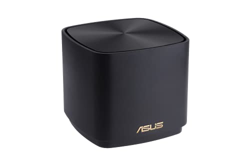 ASUS ZenWiFi XD4 Plus 1er Pack AX1800 Whole-Home Mesh WiFi 6 System kombinierbarer Router (bis zu 204m² Abdeckung, AiMesh, AiProtection, Wandbefestigung, App Steuerung) schwarz von ASUS