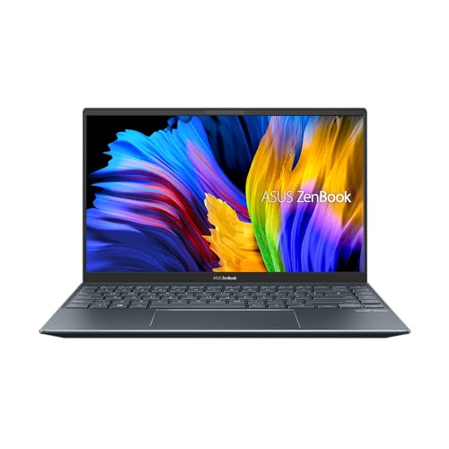 ASUS Zenbook 14 Laptop | 14" FHD entspiegeltes IPS Display | AMD Ryzen 9 5900HX | 8 GB RAM | 512GB SSD | AMD Radeon | Windows 11 | QWERTZ Tastatur | Pine Grey | 1.26kg Gewicht von ASUS