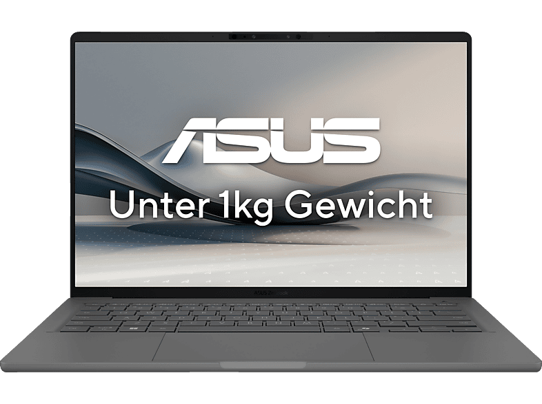 ASUS Zenbook A14 UX3407RA-QD008W, Copilot + PC, Notebook, mit 14 Zoll Display, Qualcomm Snapdragon X1E-78-100 Prozessor, 16 GB RAM, 1 TB SSD, Adreno™ Onboard Graphics, Grau, Windows 11 Home (64 Bit) von ASUS