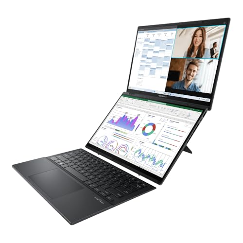 ASUS Zenbook Duo (2024), 14 Zoll OLED 3K 120Hz, Intel Core Ultra 9 285H 2,9 GHz, 32 GB RAM DDR5, 1TB SSD NVMe PCIe, Intel Arc Graphics, Win 11 Pro, Wi-Fi 7, Bluetooth 5.4 von ASUS
