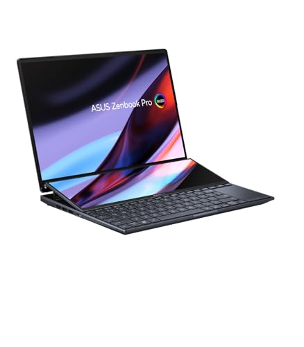 ASUS Zenbook Pro14 Duo OLED UX8402VU-P1097X Intel® Core™ i9-13900H Laptop 36,8cm (14.5") Touchscreen WQXGA+ 32GB LPDDR5-SDRAM 1 TB SSD NVIDIA GeForce RTX4050 Wi-Fi 6E (802.11ax) Windows 11 Pro Schwarz von ASUS