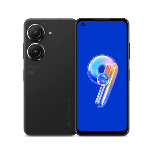 ASUS Zenfone 9 Smartphone (5,92" AMOLED Display, 50MP Dual-Kamera, 4300 mAh Akku, 8GB RAM, 128GB Speicher) [mit Displayschutz exklusiv bei Amazon] Midnight Black von Asus