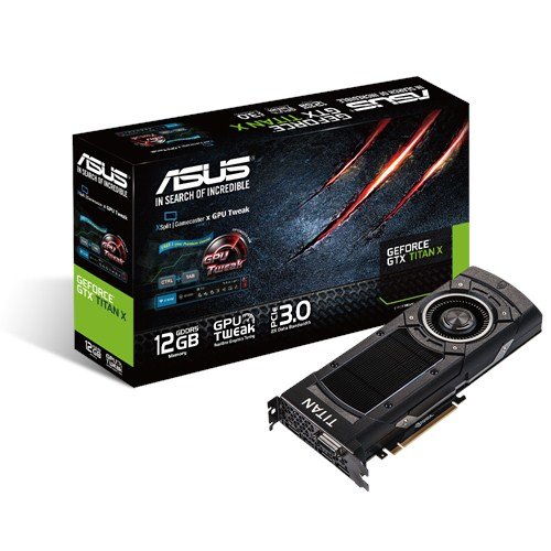 Asus gtxtitanx-12gd5 GeForce GTX Titan X 12 GB GDDR5 – Grafikkarten (GeForce GTX Titan X, 12 GB, GDDR5, 384 Bit, PCI Express 3.0) von Asus