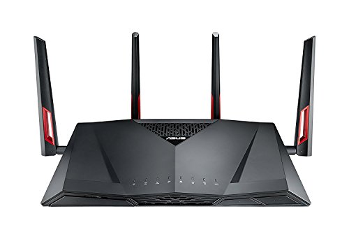 Asus ASUS Dual-Band Gigabit WiFi Gaming Router (AC3100) mit MU-MIMO, unterstützt AiProtection Netzwerk-Sicherheit von Trend Micro, für Mesh WiFi-System, und WTFast Spiel Accelerator (RT-AC88U) von ASUS