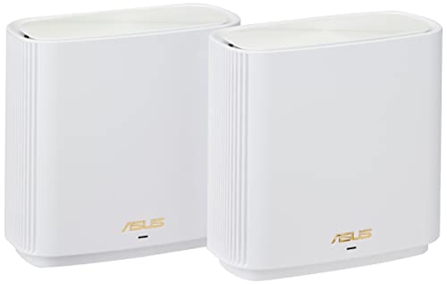 Asus Ai Mesh AX-WLAN System ZenWiFi XT8 Weiß (2in1 Mesh Zugangspunkte-Set, AX6600 WiFi6 Mesh-Backbone und Client-Verbindung, 3x Gigabit LAN, 2.5G WAN) von ASUS