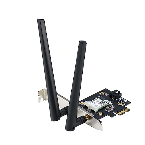 Asus PCE-AX3000 PCIe-Karte (Bluetooth 5.0 + Wi-Fi 6 AX3000 Dual-Band, 2x Antennen, DFS) von Asus