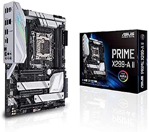 Asus Prime X299- A II ATX Motherboard (Intel X299) LGA 2066, 12 IR3555 Power Stages, DDR4 4266MHz, Triple M.2, USB 3.2 Gen 2 Type-C, Intel LAN und Aura Sync RGB Beleuchtung von ASUS