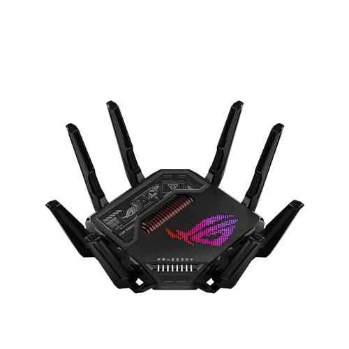 Asus ROG Rapture GT-BE98 Pro First Quad-Band WiFi 7 Gaming Router unterstützt 320MHz, Dual 10G Port, Triple-Level-Gaming-Beschleunigung, mobiler Spielmodus, Sicherheit ohne Abonnement, AiMesh und von ASUS