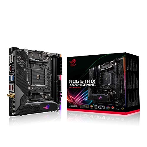 Asus ROG Strix X570-I Gaming Mainboard (AM4-Sockel, Mini ITX-Format, Aura Sync, PCIe 4.0, dual M.2, USB 3.2 Gen2) von ASUS