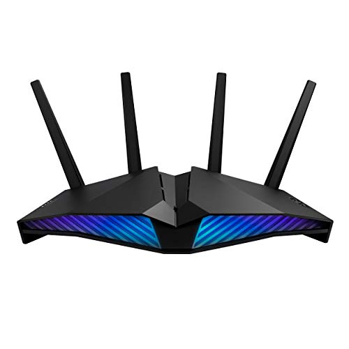 Asus RT-AX82U Gaming Router (Ai Mesh WLAN System, Aura RGB, WiFi 6 AX5400, Gaming Engine, Gigabit, 1.5 GHz TC CPU, AiProtection, USB 3.2) von Asus