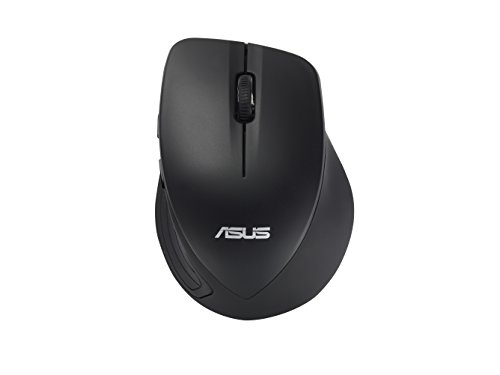 Asus WT465 Wireless Maus (optische 3-Tasten mit 4-Wege-Scrollrad, USB) schwarz von ASUS