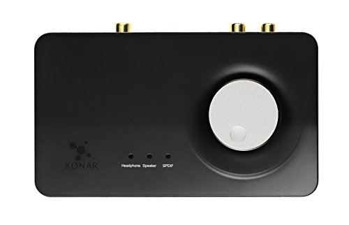 Asus Xonar U7 MKII 7.1 Soundkarte (mit Kopfhörerverstärker, 192kHu/24-bit HD Sound, 114dB SNR, dedizierte Lautstärkeregler) von ASUS