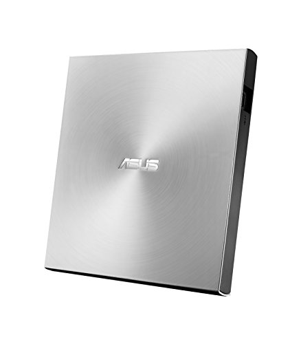 Asus ZenDrive U9M externer DVD-Brenner (für Apple MacBook & Windows PCs/Notebooks, inkl. USB-C Kabel, Brennsoftware & Nero Backup App, M-Disc Support, USB 2.0) silber von ASUS