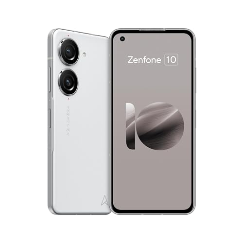 Asus Zenfone 10 Smartphone (5,9" AMOLED Display, 50MP Dual-Kamera, 4300 mAh Akku, Android 13.0, Snapdragon 8 Gen 2, IP68, 8GB RAM, 256 GB Speicher) Comet White von ASUS