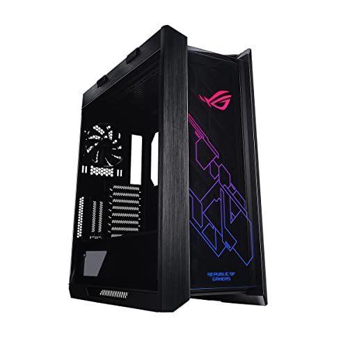 Gaming-Gehäuse Asus ROG Strix Helios ATX, mittelgroß, mit DREI Platten aus gehärtetem Glas und Einer Konstruktion aus gebürstetem Aluminium und Aura Sync Technologie von ASUS