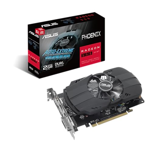 ASUS Phoenix AMD Radeon 550 2G GDDR5 Gaming Grafikkarte (2GB GDDR5 Speicher, PCIe 3.0, 1x HDMI 2.0b, 1x DisplayPort 1.4, 1x DVI-D, PH-550-2G) von ASUSK