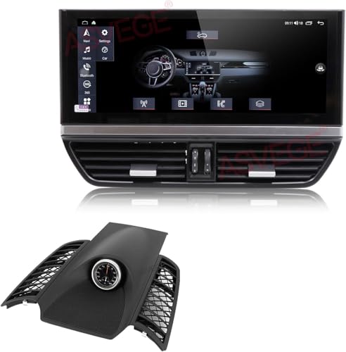 ASVEGE Autoradio für Porsche Cayenne 958 92A 2011–2017, 31,2 cm (12,3 Zoll), Android 12 + Sport Chrono, Stoppuhr, montiertes Armaturenbrett, Farbe: Schwarz von ASVEGE