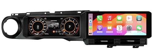Doppel 12,3 Zoll Großbildschirm 4G 64g Auto Multimedia Player GPS Navigation 2018-2022 Jeep Wrangler Autoradio Stereo Auto Digital Cluster Armaturenbrett von ASVEGE